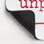 Rode USB-kabel met UNPLUG-tekst Muismat (Hoek)