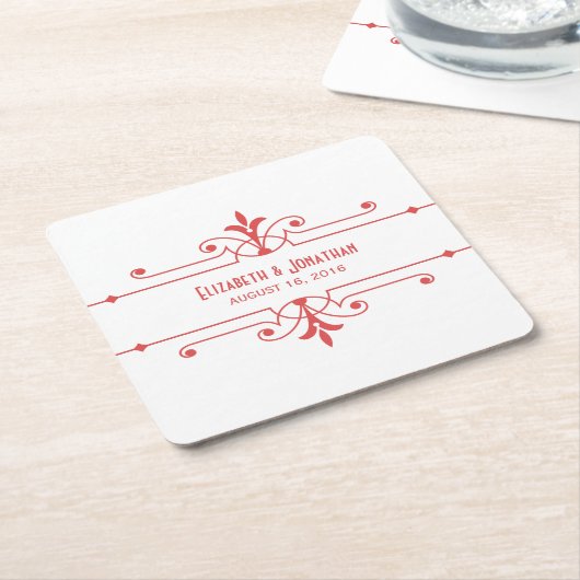 Rode v2 Fancy Onderzetters voor sierpapier (Schuin)