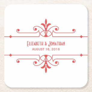 Rode v2 Fancy Onderzetters voor sierpapier