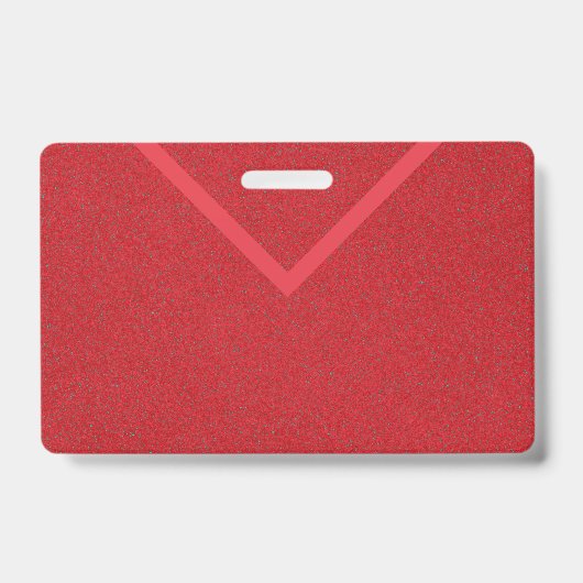 Rode V Patroon Badge – Aangepaste naam tag – Aanpa (Voorzijde)