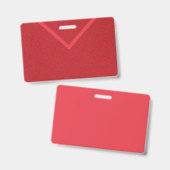 Rode V Patroon Badge – Aangepaste naam tag – Aanpa (Voor- en achterkant)