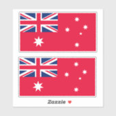 Rode vaandel Australische vlag voor 1954 marine le Sticker (Vel)