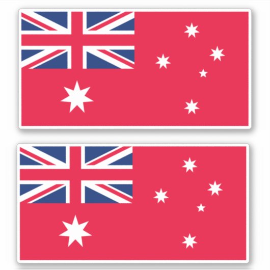 Rode vaandel Australische vlag voor 1954 marine le Sticker (Voorkant)