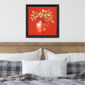 Rode Vaas Appels Canvas Afdruk (Insitu (Slaapkamer))
