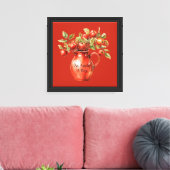 Rode Vaas Appels Canvas Afdruk (Insitu (Woonkamer))