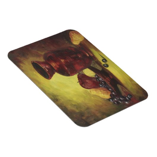 Rode vaas met fruitmagneet magneet (Rechterzijde)