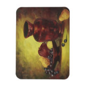 Rode vaas met fruitmagneet magneet (Verticaal)