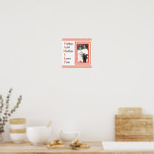 Rode vader en moeder van wie ik hou van je familie poster (Keuken)