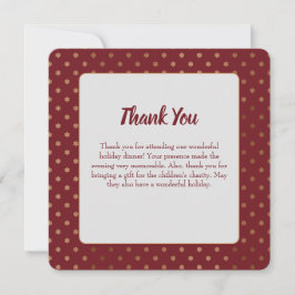  Rode Vakantie Gouden Sneeuwvlokken Bedankkaart