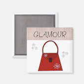Rode Vakantie Handtas - Glamour Magneet (Voorkant / Achterkant)
