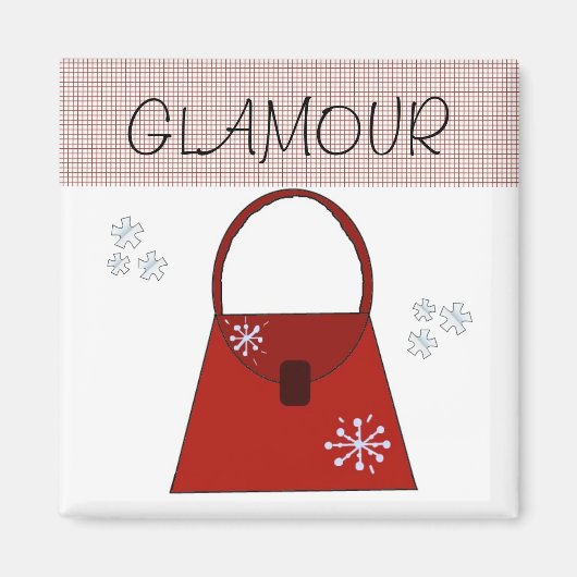 Rode Vakantie Handtas - Glamour Magneet (Voorkant)