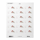 Rode Vakantie Kardinaal Vogels Gift Label (Full Sheet)