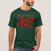 Rode Vakantie Kerstmis Poinsettia Comfort & Joy T-shirt (Voorkant)