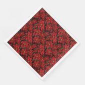Rode Vakantie Kerstmis Poinsettia Patroon Servet (Hoek)