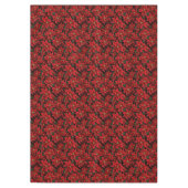 Rode Vakantie Kerstmis Poinsettia Patroon Tafelkleed (Voorkant)