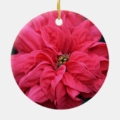 Rode Vakantie Poinsettia Ornament (Achterkant)