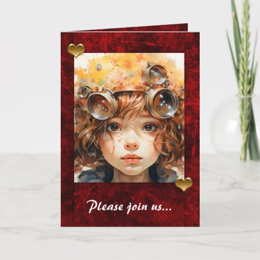 Rode Vakantieharten met fotohouder (Voorkant)