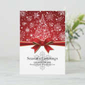 Rode vakantieplatte kaart van het seizoen (Staand voorkant)