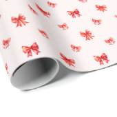 Rode Valentijn boog patroon Cadeaupapier (Rol Hoek)