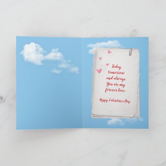 Rode Valentijn hartballon Kaart (Binnen)