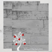 Rode Valentijn - Harten - Aangepaste papierpagina (Voorkant / Achterkant)