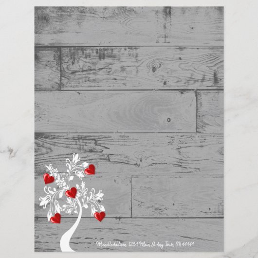 Rode Valentijn - Harten - Aangepaste papierpagina (Voorkant)