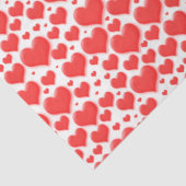 Rode Valentijn Harten Drijvend Patroon Tissuepapier (Detail)