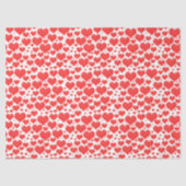 Rode Valentijn Harten Drijvend Patroon Tissuepapier (Voorkant)
