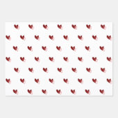 Rode Valentijn Harten op wit Inpakpapier Vel (Voorkant 2)