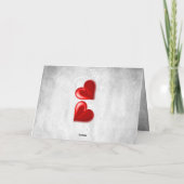 Rode Valentijn Harten Wenskaart Kaart (Achterkant)