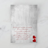 Rode Valentijn Harten Wenskaart Kaart (Binnen)