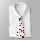 Rode Valentijn Heart Droplet Mannen Stropdas (Gebonden)