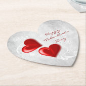 Rode Valentijn hoort papieren Onderzetter (Gekanteld)