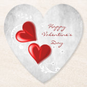 Rode Valentijn hoort papieren Onderzetter (Voorkant)