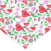 Rode Valentijn hoort roze bloemen tablet Tafelkleed (Gekanteld)