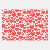 Rode Valentijn maakt het bloeiend patroon warm Inpakpapier Vel (Voorkant)
