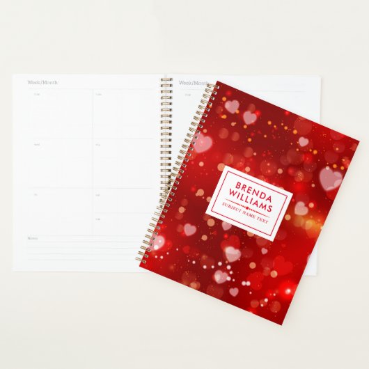 Rode valentijnen harten collage achtergrond planner (Display)