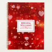 Rode valentijnen harten collage achtergrond planner (Voorkant)