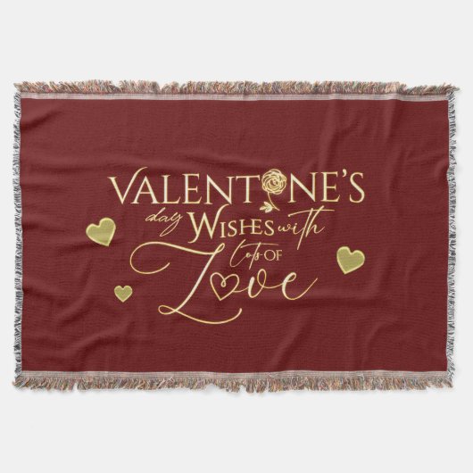 Rode Valentijnsdag Cadeaus Deken (Voorkant)