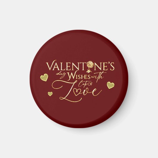 Rode Valentijnsdag Cadeaus Magneet (Voorkant)