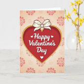 Rode Valentijnsdag Cute Kaart (Gele Bloem)