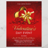 Rode Valentijnsdag Event Heart Box & Roos Petals Flyer (Voorkant)