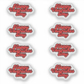 Rode Valentijnsdag KLEINE Sticker Sheet (Voorkant)