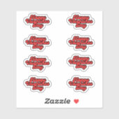 Rode Valentijnsdag KLEINE Sticker Sheet (Vel)
