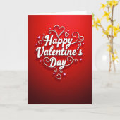 Rode Valentijnsdag Romantische Scriptkaart Kaart (Gele Bloem)