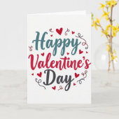 Rode Valentijnsdag Script Kaart (Gele Bloem)