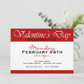 Rode Valentijnsdag uitnodigingen (Staand voorkant)