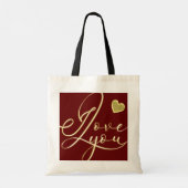 Rode Valentijnsdagcadeaus Tote Bag (Achterkant)