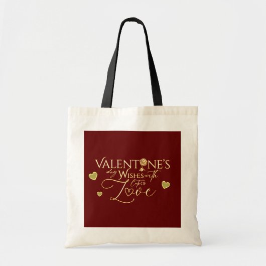 Rode Valentijnsdagcadeaus Tote Bag (Voorkant)
