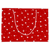 Rode Valentijnse harten patroon Groot Cadeauzakje (Achterkant)